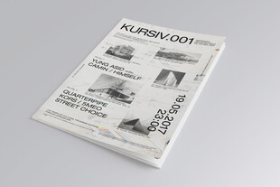 作品集杂志封面展示设计样机