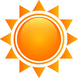 简约橙色太阳图标