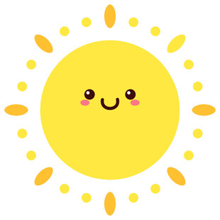 可爱笑脸太阳图标