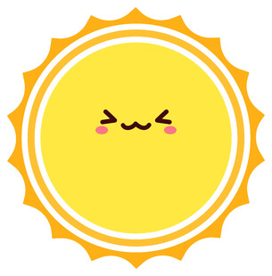 可爱笑脸太阳图标