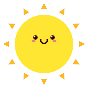 可爱笑脸太阳图标