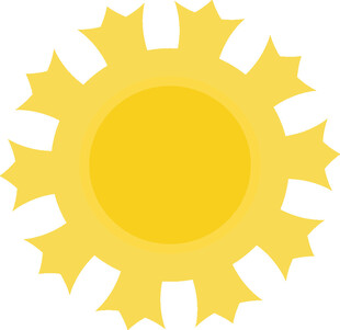 简约黄色太阳图标