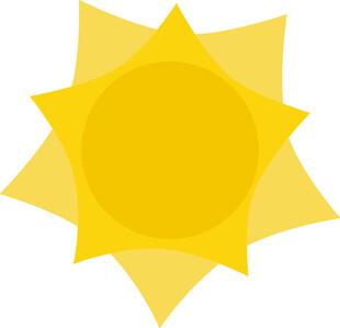简约黄色太阳图标