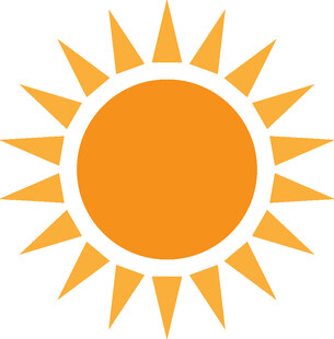 简约橙色太阳图标