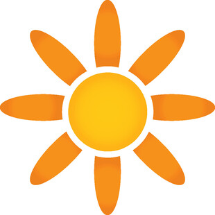 简约橙色太阳图标