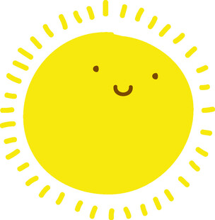 可爱笑脸太阳插画