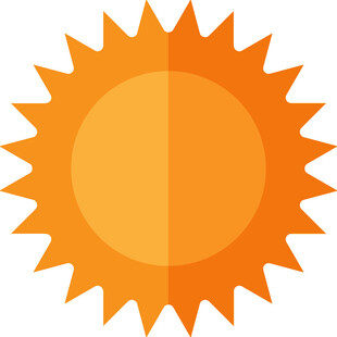 简约橙色太阳图标