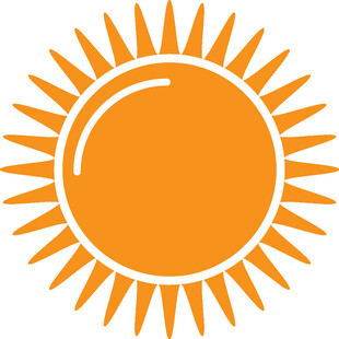 简约橙色太阳图标