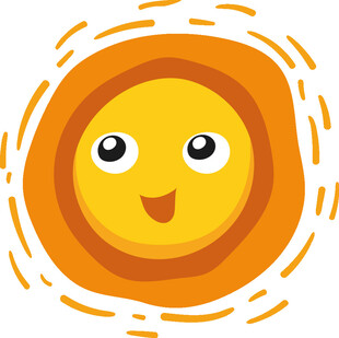可爱笑脸太阳图标