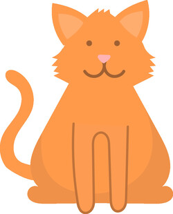 可爱坐姿猫咪插画
