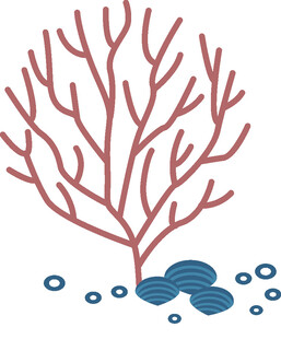 海洋珊瑚插画图案设计