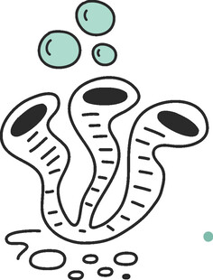 卡通风格的海底触手生物