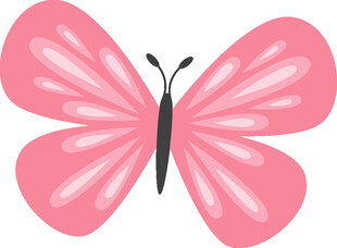 粉色蝴蝶插画