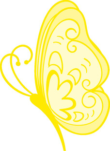 黄色蝴蝶花纹图案设计