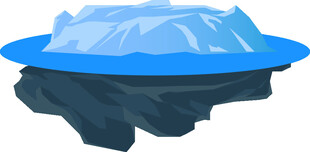 蓝色漂浮冰山模型