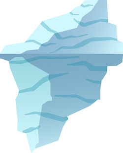 漂浮的蓝色冰山