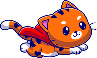穿披风的可爱猫咪