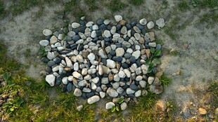 地面上的鹅卵石