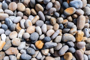 多彩鹅卵石特写