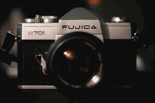 复古富士相机特写