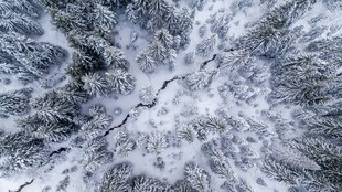 冬日雪景俯瞰图