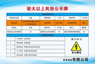 较大以上风级公示牌