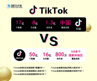 TikTok数据对比展示