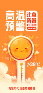 高温预警海报设计素材