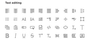 文本编辑工具图标