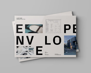 横板画册杂志封面样机素材