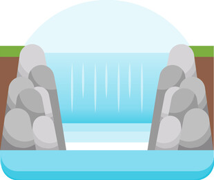 山间流水景观
