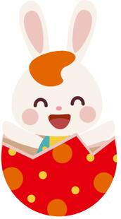 彩蛋中的可爱兔子