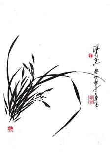 水墨兰花图