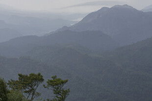 山峦叠翠间的朦胧美景