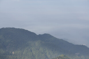 青山云雾间的自然美景