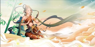 古风仙女抚琴图