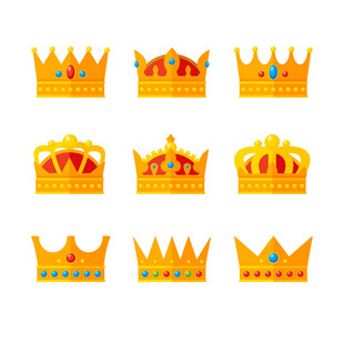 多彩皇冠图标集合