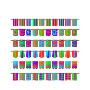 多彩条纹图案设计元素