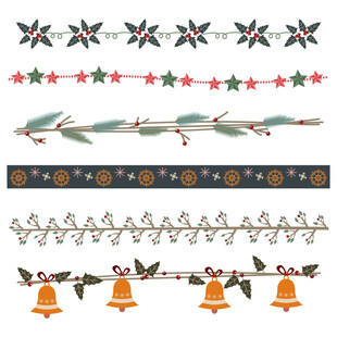 圣诞装饰元素图案集合