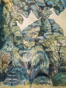 梦幻丛林水彩画