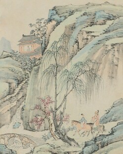 古代山水人物景致图