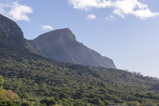 青山绿树间的秀丽山景