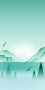 清新山水风景插画