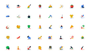 多样卡通工具图标 