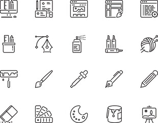 艺术绘画工具图标 