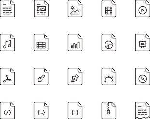 多样办公文件图标 