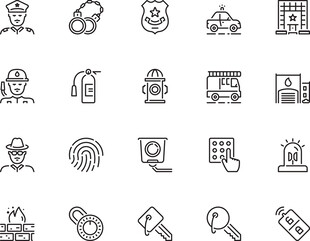 安全与监控相关图标 