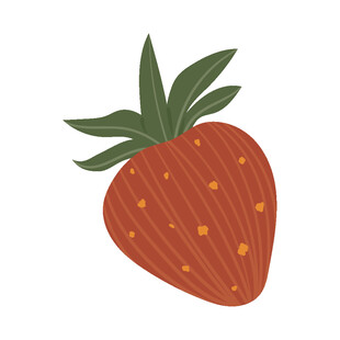 可爱卡通草莓插画