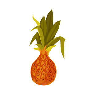 手绘可爱菠萝插画