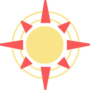 简约太阳几何图形标志